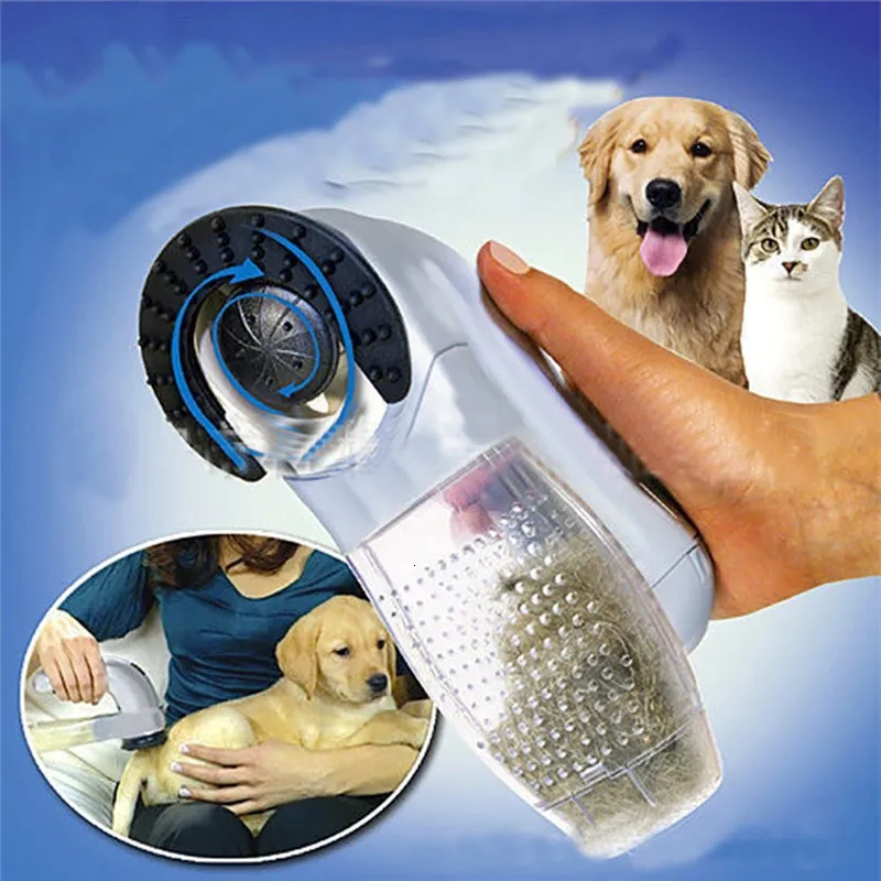 Electric Pet Hair Suction Device Cat Dog Massager Cleaning Hair Brush