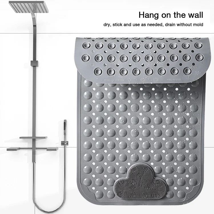 Washable Bathroom Non Slip Pad Suction Cups Anti Mould Foot Massage Area Shower Carpet Stall Floor Mat Bathing Accessories