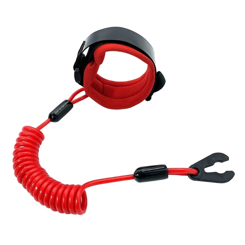 Motorboat Engine Stop Lanyard U1JF Boat Engine Emergency Stop Safety Lanyard Cord 160cm/63inch