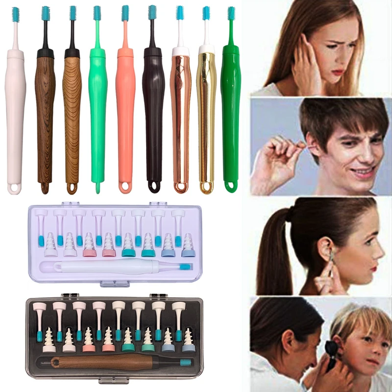 New 16 head Rotary Ear Scoop Clean Tools Manual Ear Cleaner Toiletry