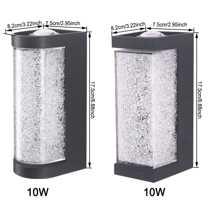 럭셔리 크리스탈 LED 벽 램프, 모던 LED 실내 벽 조명, 침실 거실 머리맡 계단 복도 조명, 10W AC85-265V
