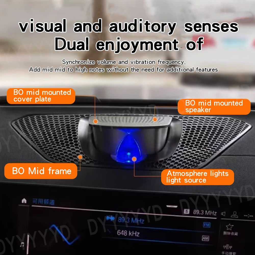 BMW X5 X6 F15 F16 F10 F11 F18 E70 E71 F01 F02 X3용 센터 대시보드 리프팅 스피커 BO, 혼 오디오 발광 라우드스피커 라이트