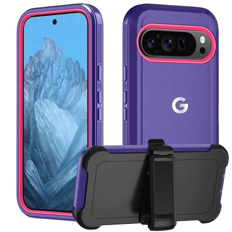 Military-Grade Shockproof Defender Armor Case with Belt Clip - Enhanced Anti-Drop Protection