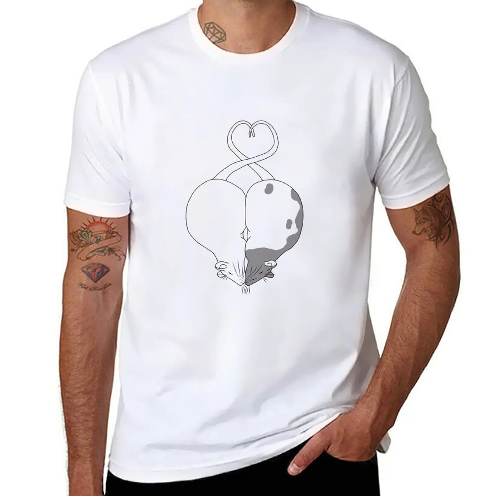 

Новинка футболка I 3 крысы Графические футболки быстросохнущая футболка Забавные футболки простая футболка тяжелые футболки для мужчин
