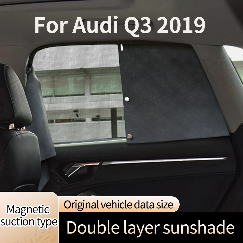 Car fullsize curtains For Audi Q3 2019 deer velvet doublelayer window