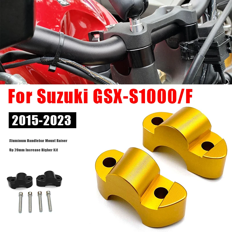 Fit For Suzuki GSX S GSX-S 1000 S1000 F 2015- GSXS1000GT S1000GT Aluminum Handlebar Mount Raiser Up 20mm Increase Higher Kit