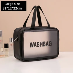 Women Travel Storage Bag Frosted Waterproof PVC  Cosmetic Bag Toiletry Organize Portable Makeup Bag Transparent Female Wash Bag