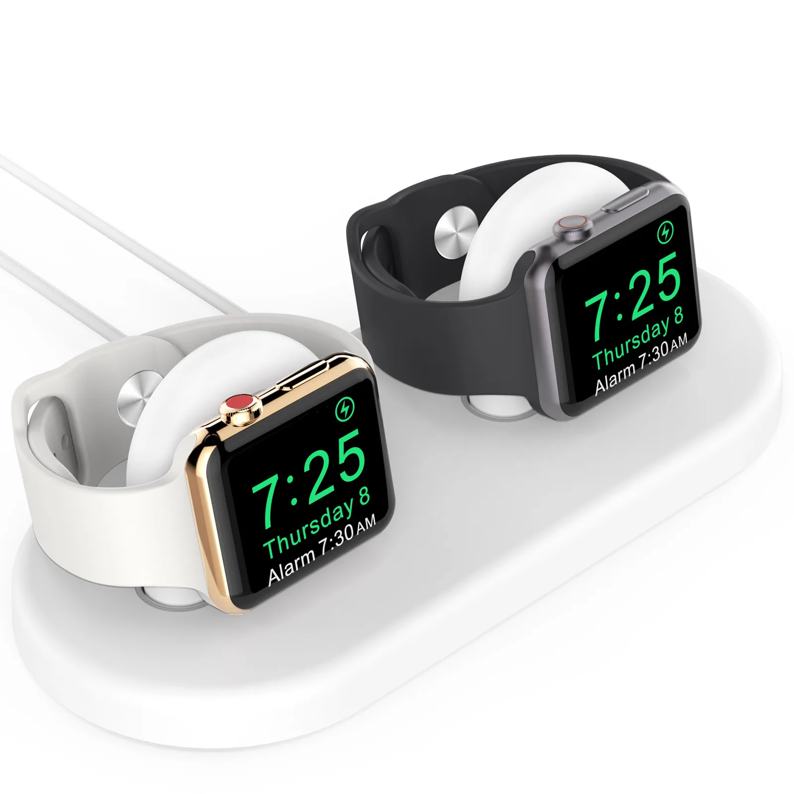 AhaStyle-Support de chargeur pour Apple Watch, en silicone souple