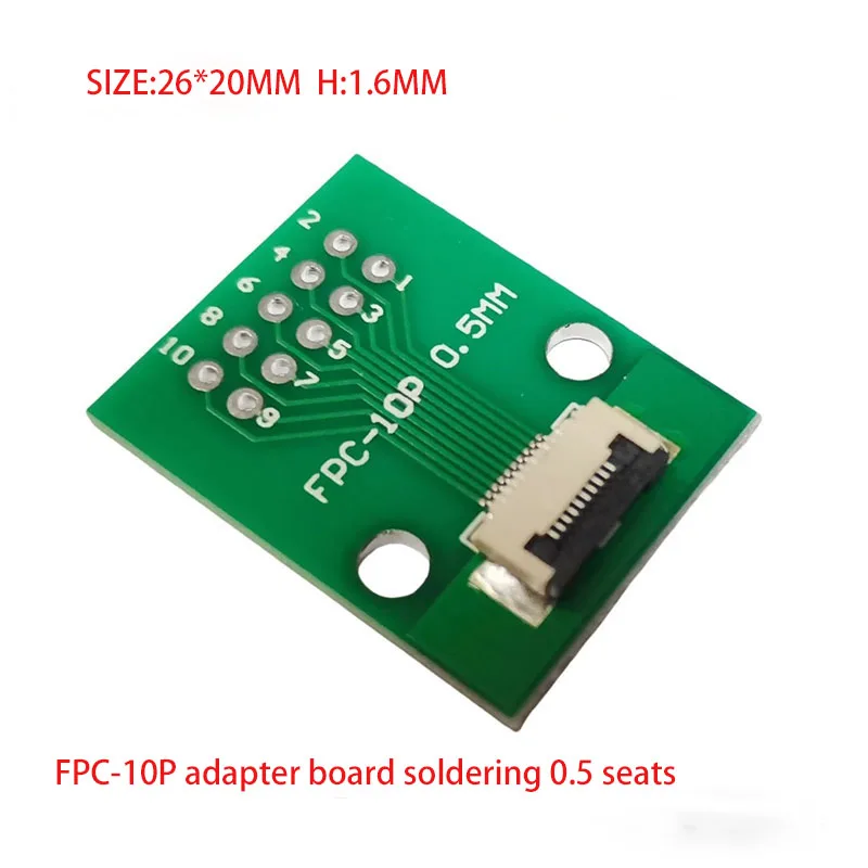 1PCS FPC/FFC 4P-50P Löten 0,5 Buchse mit einer Flip-Cover verbunden mit einer 0,5 MM Plug-in 2,54 Flexible Flachbandkabel Adapter Board – Detail 5
