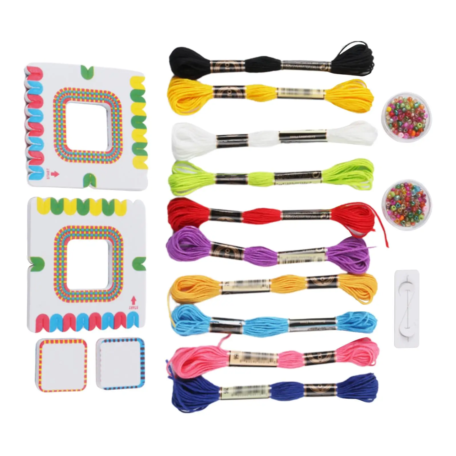 

DIY Bracelet Making Set 10 Colors Threads with Beads Kids Craft Set for Girl Ages 6 7 8 9 10 11 12 Year Old Kids Women Teens