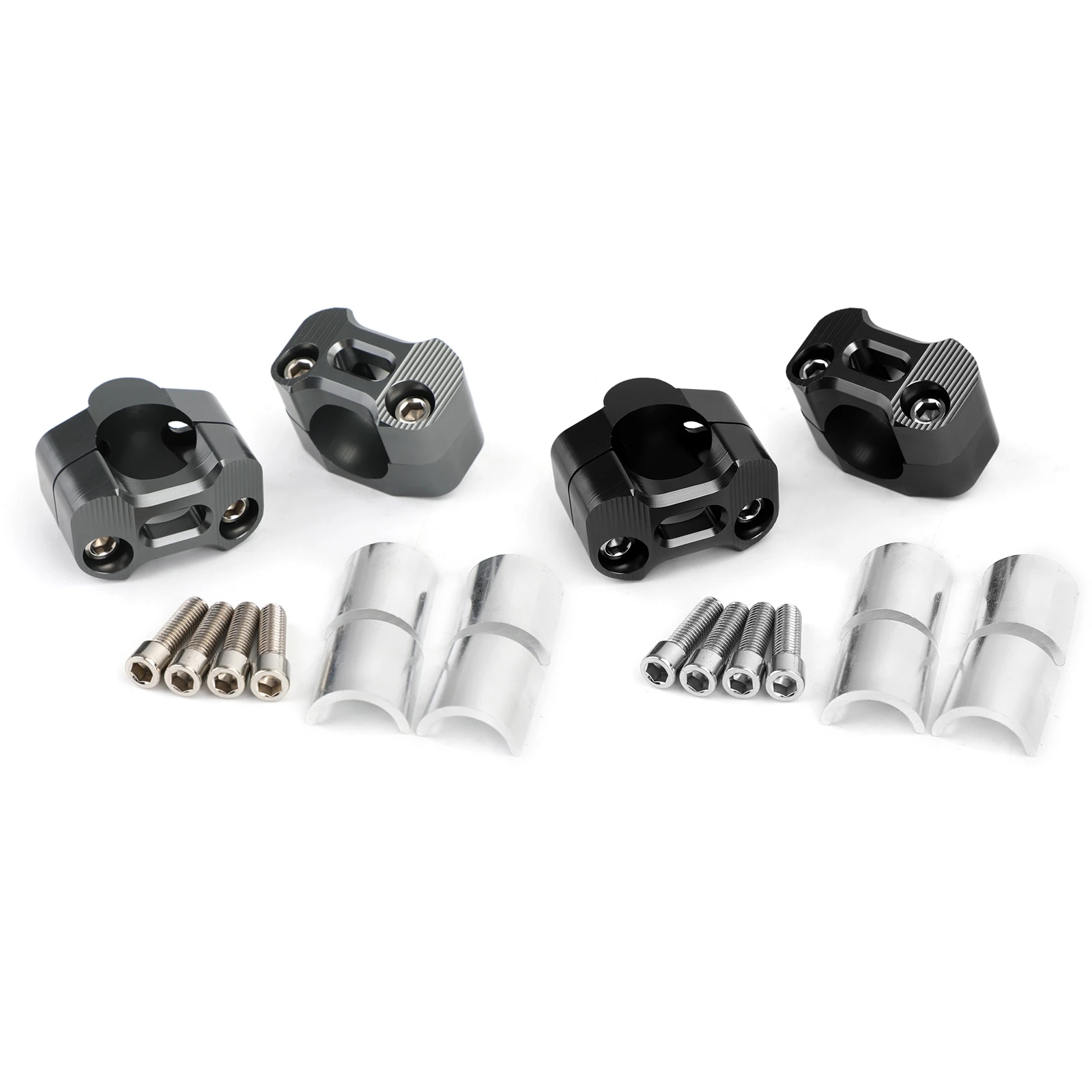 

Areyourshop CNC Aluminum Motorcycle Handlebar Risers 22-28mm Universal Clamp Mount