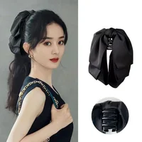 Pince à cheveux coréenne grande taille pour femmes, Barrettes à queue de cheval haute, couvre-chef pour filles et femmes, accessoires pour cheveux 2