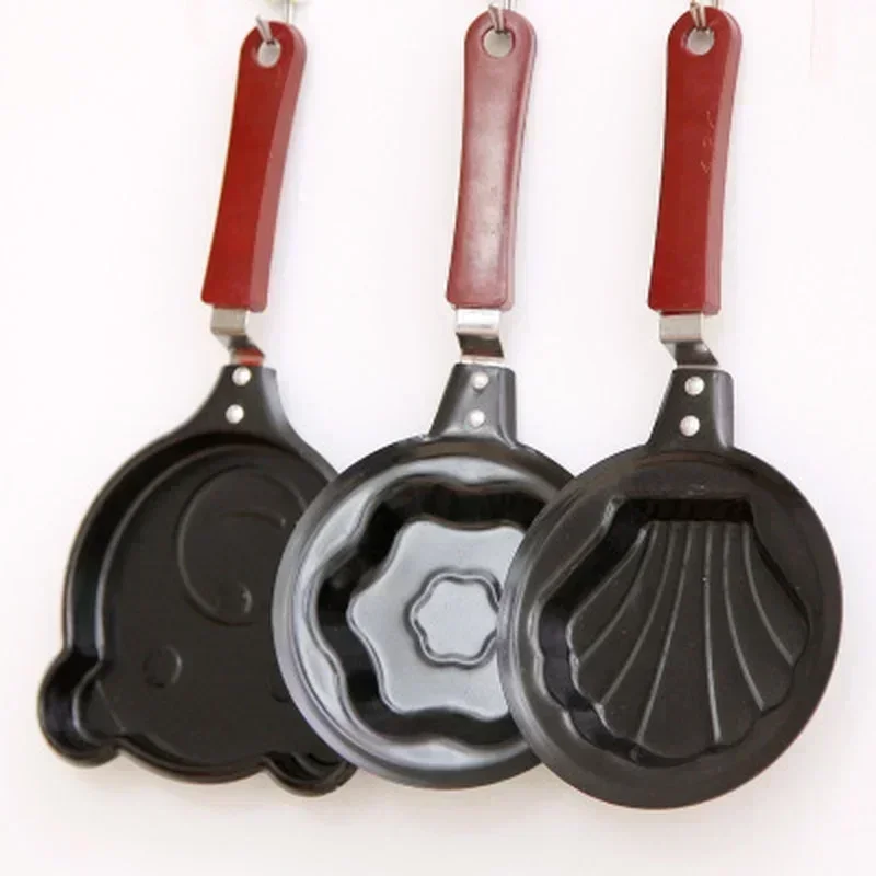 Mini Omelette Kitchen Supplies Breakfast Love Pancake Pan Heart Shaped Omelette Pan Without Lid Cast Iron Black Items