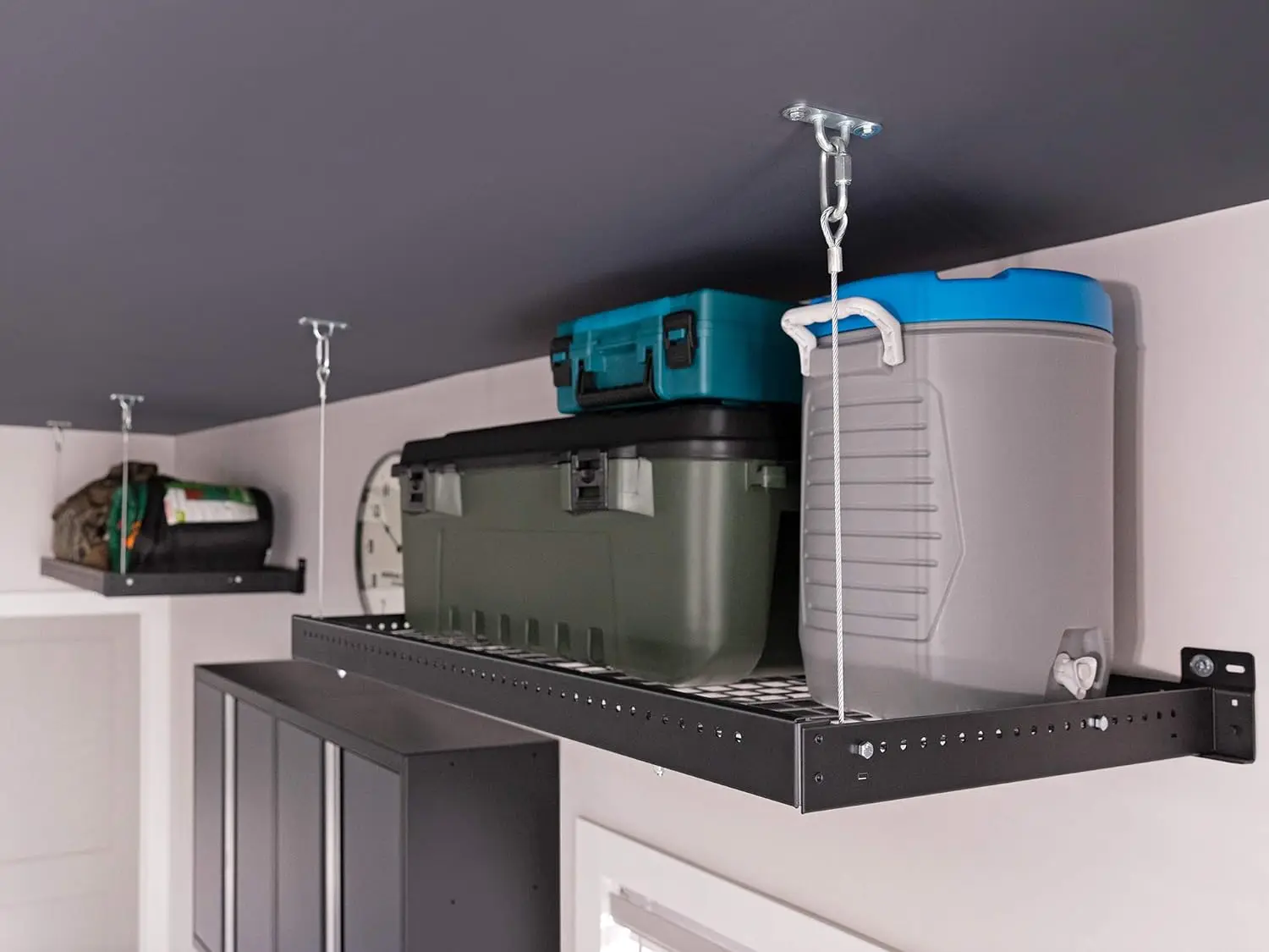 Series White 4 .8  2 x 8 Wall Mounted Steel Shelf, Garage Overheads, 40409 4