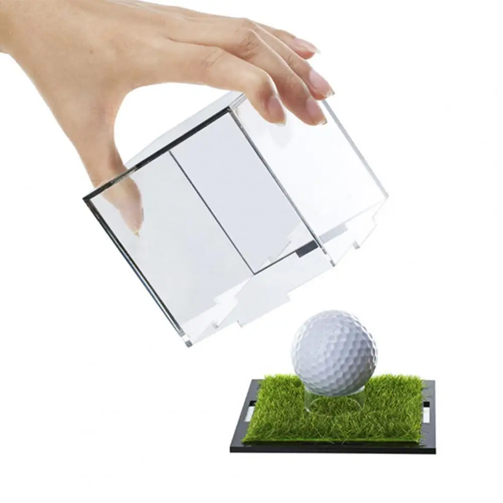 Baseball Display Case UV Protected Acrylic Clear Square Ball Holder Baseball Stand Storage Holder Display Cube Box