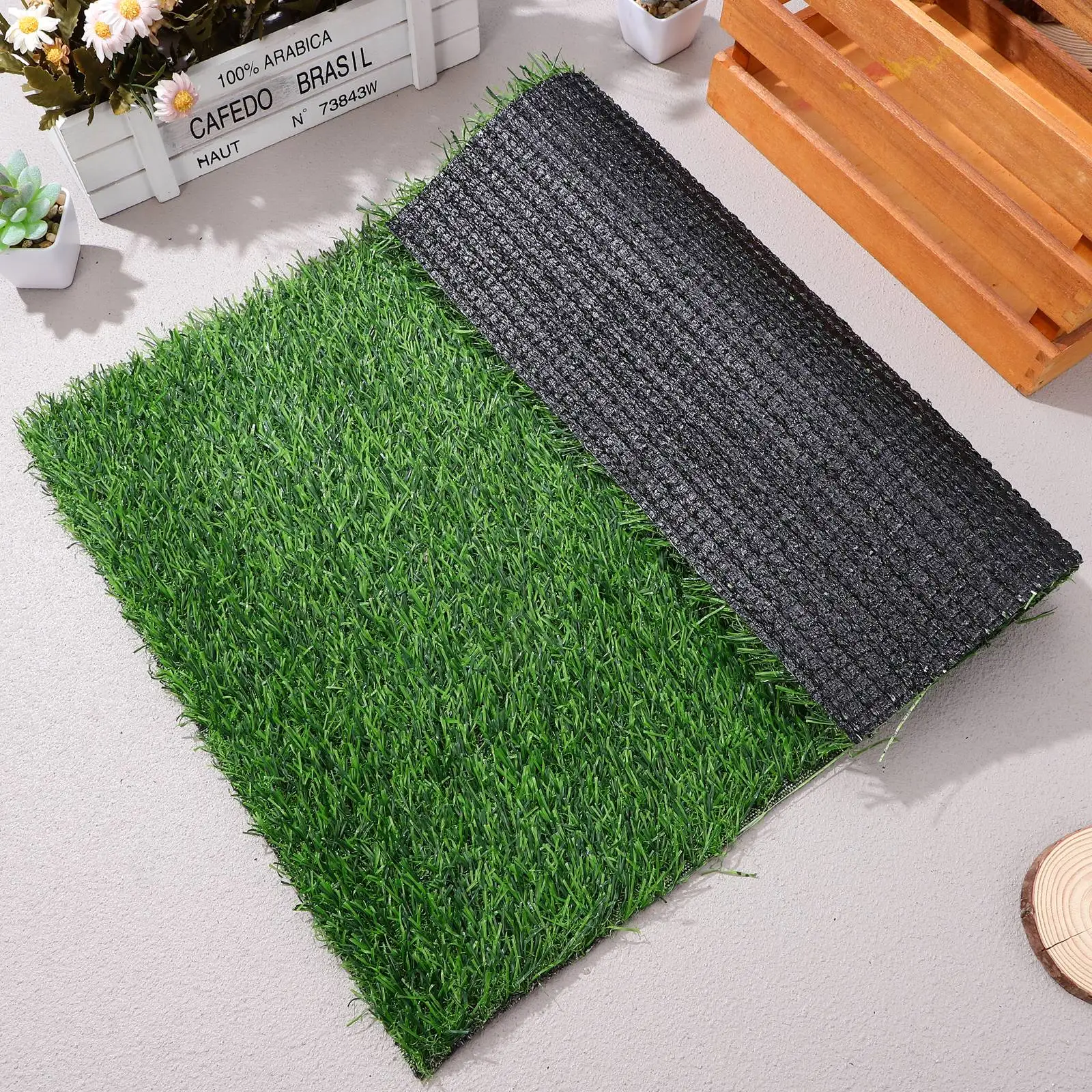 Door Entrance Mat Bedding Outdoor Doormat Entry Way Rug Plastic Fake Grass Turf 4