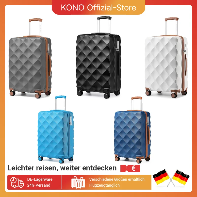 Étui dur britannique de voyageur avec la serrure de TSA, caisse de cosmétiques et ensembles de caisse (S-M-L-XL) chariots de bagage, bagage à main