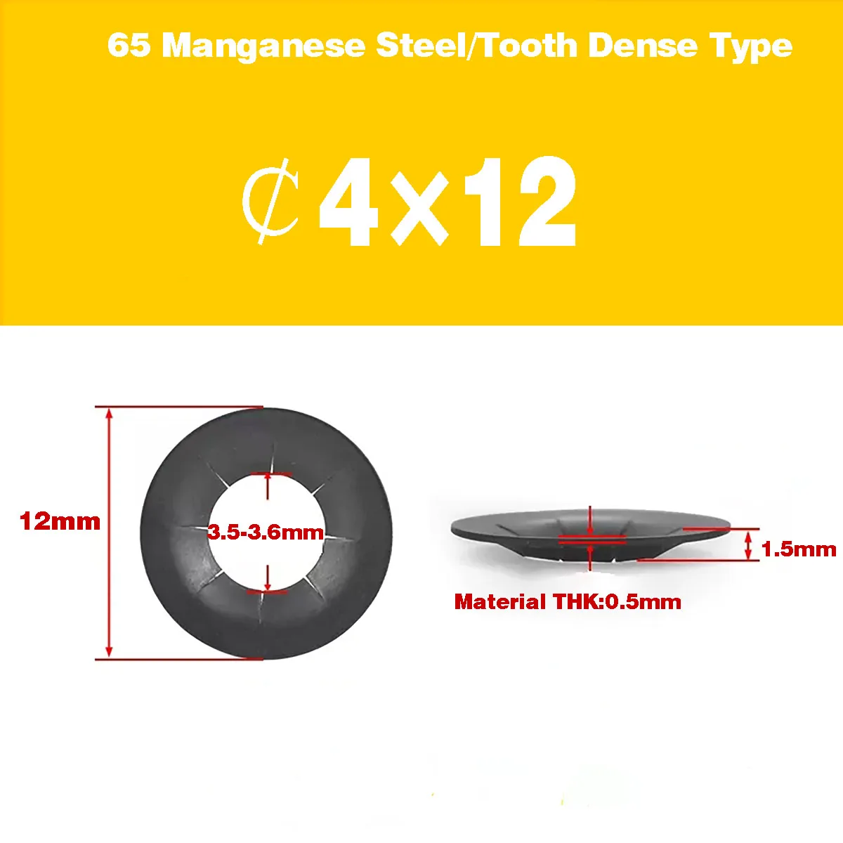 100pcs M4X12