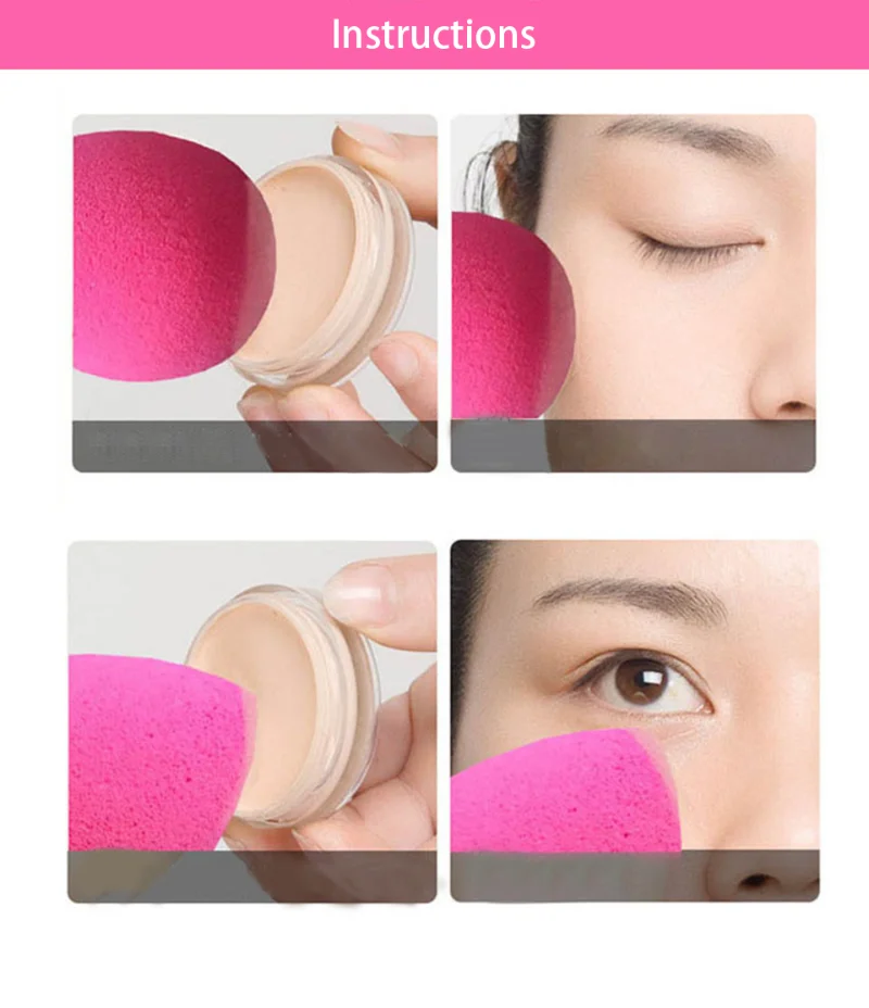 Karsyngirl 1Pcs Water Drop Shape Cosmetic Puff Makeup Sponge Cosmetics Powder Foundation Concealer Cream Make Up Blender