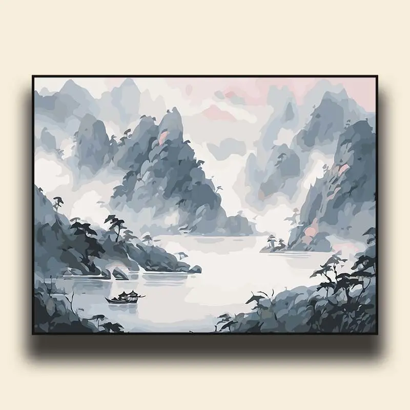 

2122501 Landscape painting hanging painting sofa background wall decoration entry porch oil painting