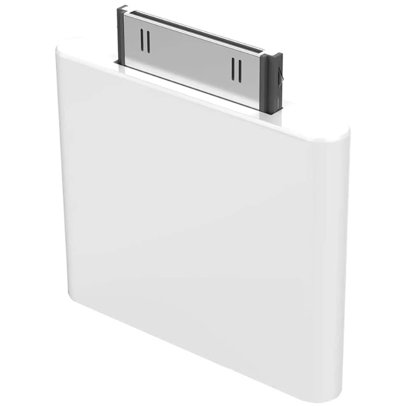 30 Pin Bluetooth 4.1 Audio Transmitter for IPod Mini IPod Classic Nano Touch (White)