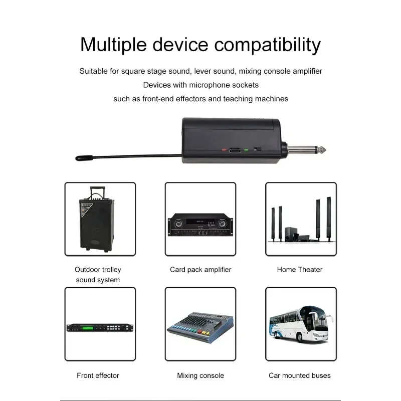 Karaoke Wireless Microphone Dynamic UHF Handheld Professional Mic For Sing Party Speech Church Club Show Meeting Room Home