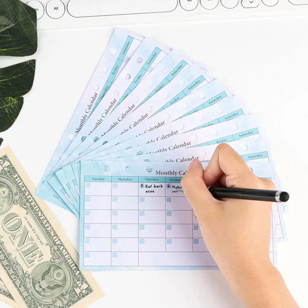 A6 Loose-leaf Notebook Replacement Core Accessory Kit A6 Planner Replacement Colorful Planner Refill Kit 82 Sheet