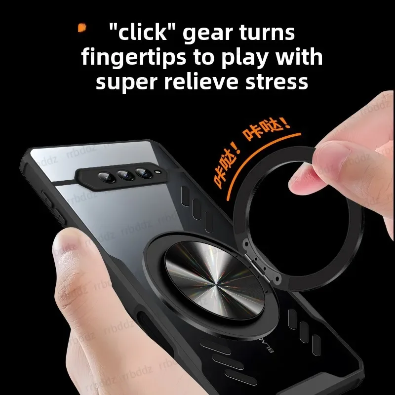 Enhanced Magnetic Phone Case with 360° Rotating Ring and Heat Dissipation