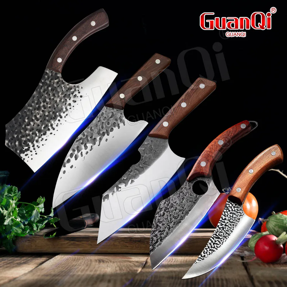 Handmade Butcher Knives Cleaver Knife 5Cr15 Kitchen Chef Knife