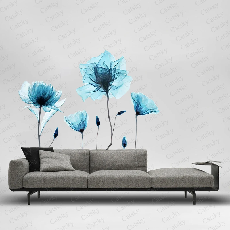 

flower pink Wall Sticker Ceiling Roof Art Mural Self-adhesive Floor Wall Decoration PVC Window Wall Cabinet Wall Sticker