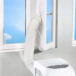 AirLock Window Seal for Portable Air Conditioner  Flexible Cloth Sealing Plate Window Seal with With Zip and Adhesive Fast
