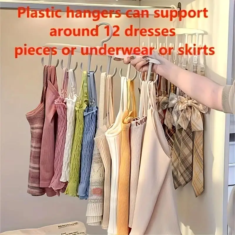 12-Hook Rotating Hanger Space-Saving Closet Organizer for Ties, Belts,...