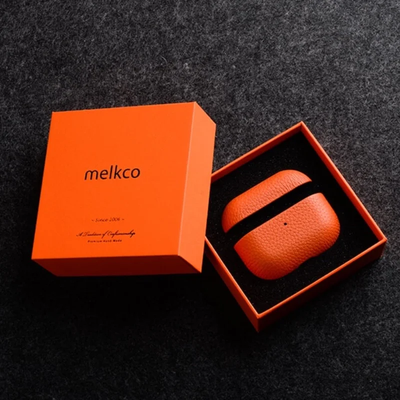 

Чехол Melkco из натуральной воловьей кожи для AirPods Pro 2 Premium, чехол для наушников AirPods 3 2 1, деловой высококлассный чехол