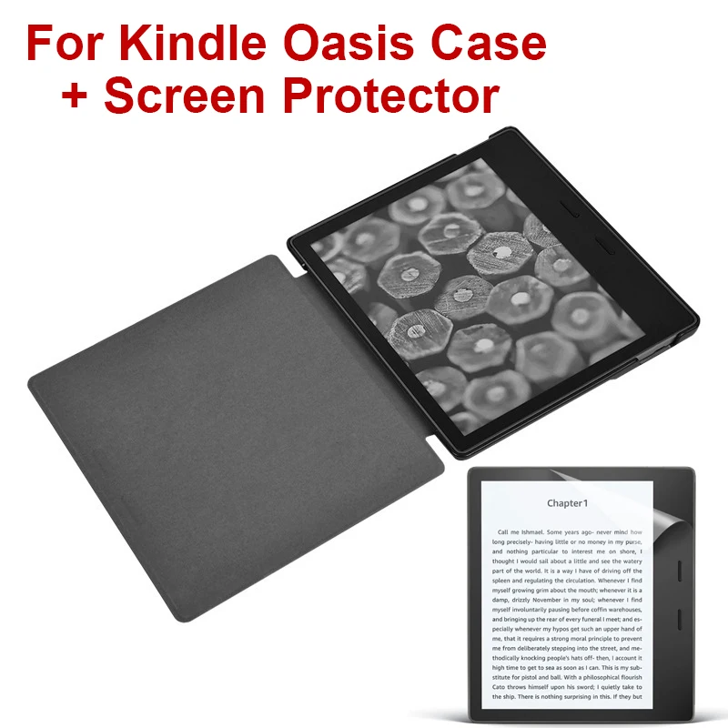 Premium PU Leather Book Cover with Screen Protector and Auto Sleep/Wake Function