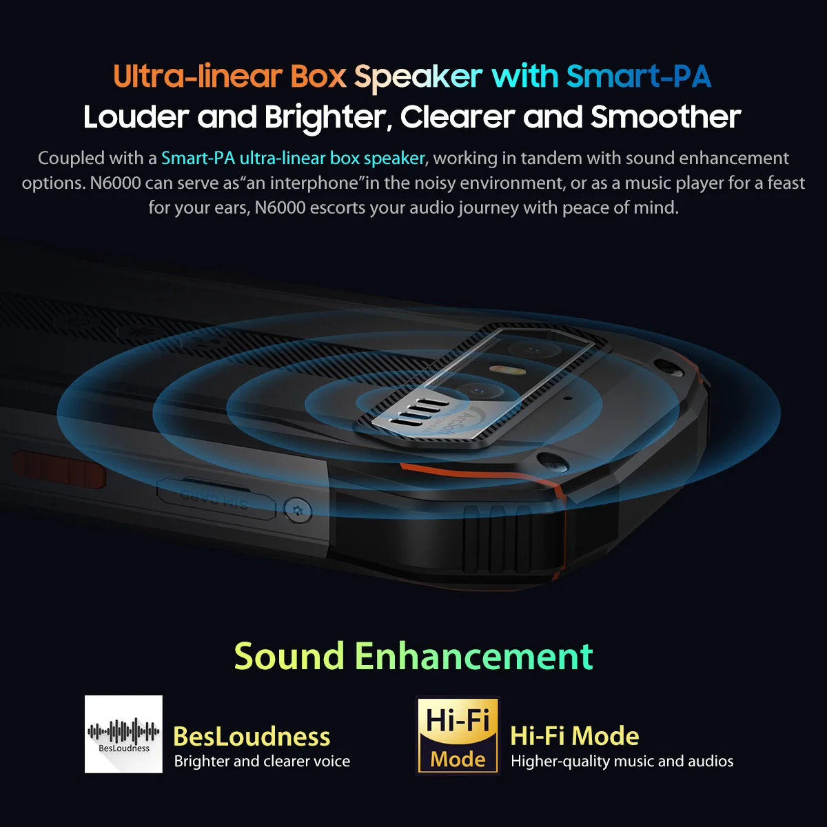 Blackview N6000 러기드 머신 4.3 인치 디스플레이, 안드로이드 13, 헬리오 G99 옥타 코어, 16GB 256GB, 48MP 카메라, NFC, 월드 프리미어