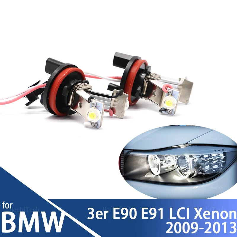 

for BMW 3 Series E90 E91 316i 318i 320i 323i 325i 328i 330i 335i LCI Xenon 09-13 40W White H8 LED Angel Eyes Ring Marker Bulbs