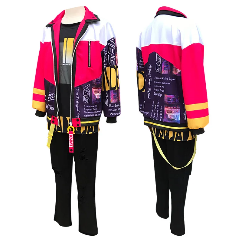 

Project Sekai Colorful Stage feat Aoyagi Toya Cosplay Costume Anime Harajuku Patchwork Streetwear Daily Suit Jacket Tops Pants