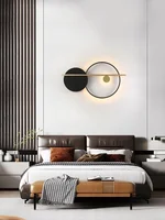 Lampe de chevet de chambre minimaliste moderne, lumière de personnalité, mur de fond de salon, designer 3