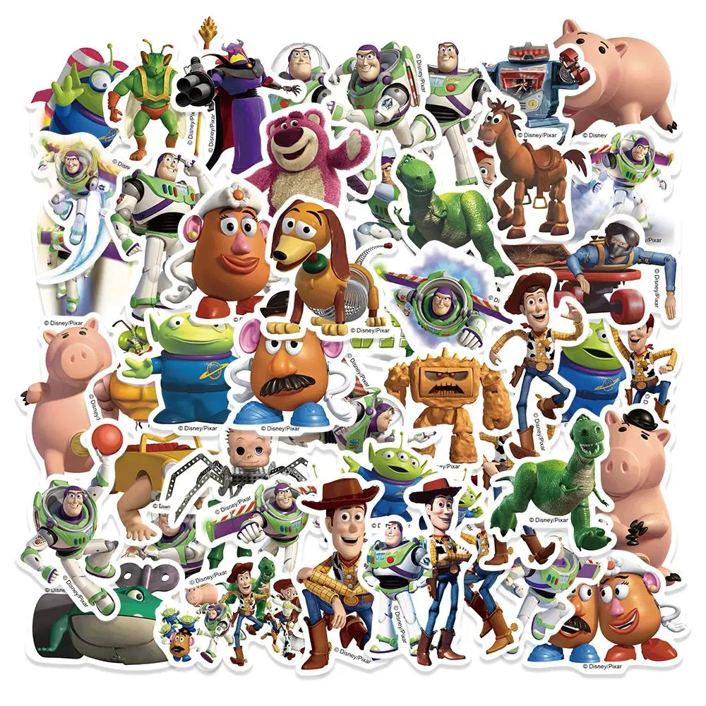 

10/50PCS Cute Disney 3D Toy Story Stickers Cool Waterproof Decals for Laptop Phone Scrapbook Luggage Bike Fridge Kids Toys