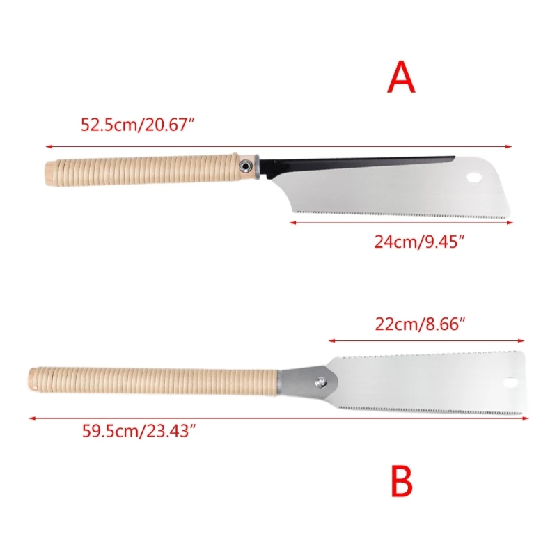 SK5 Double Edged Japanese Hand Wooden Handle Hand Woodworking Pull Sawing Flexible Trim Sawing Fast Cutting Too Dropship 6