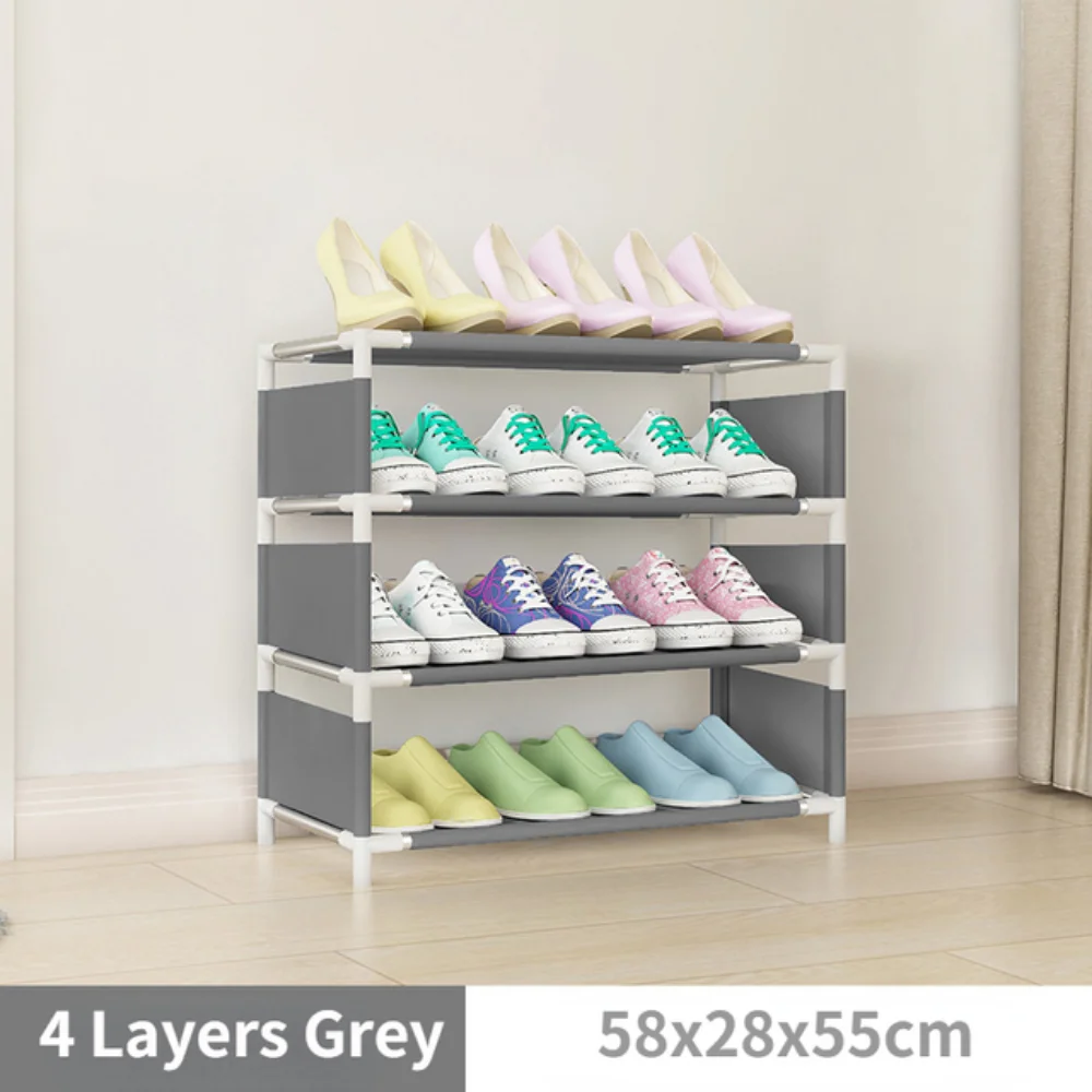 Zapatero organizador de zapatos, contra la pared, estante de almacenamiento  simple, multicapa moderna de madera de simplicidad para sala de