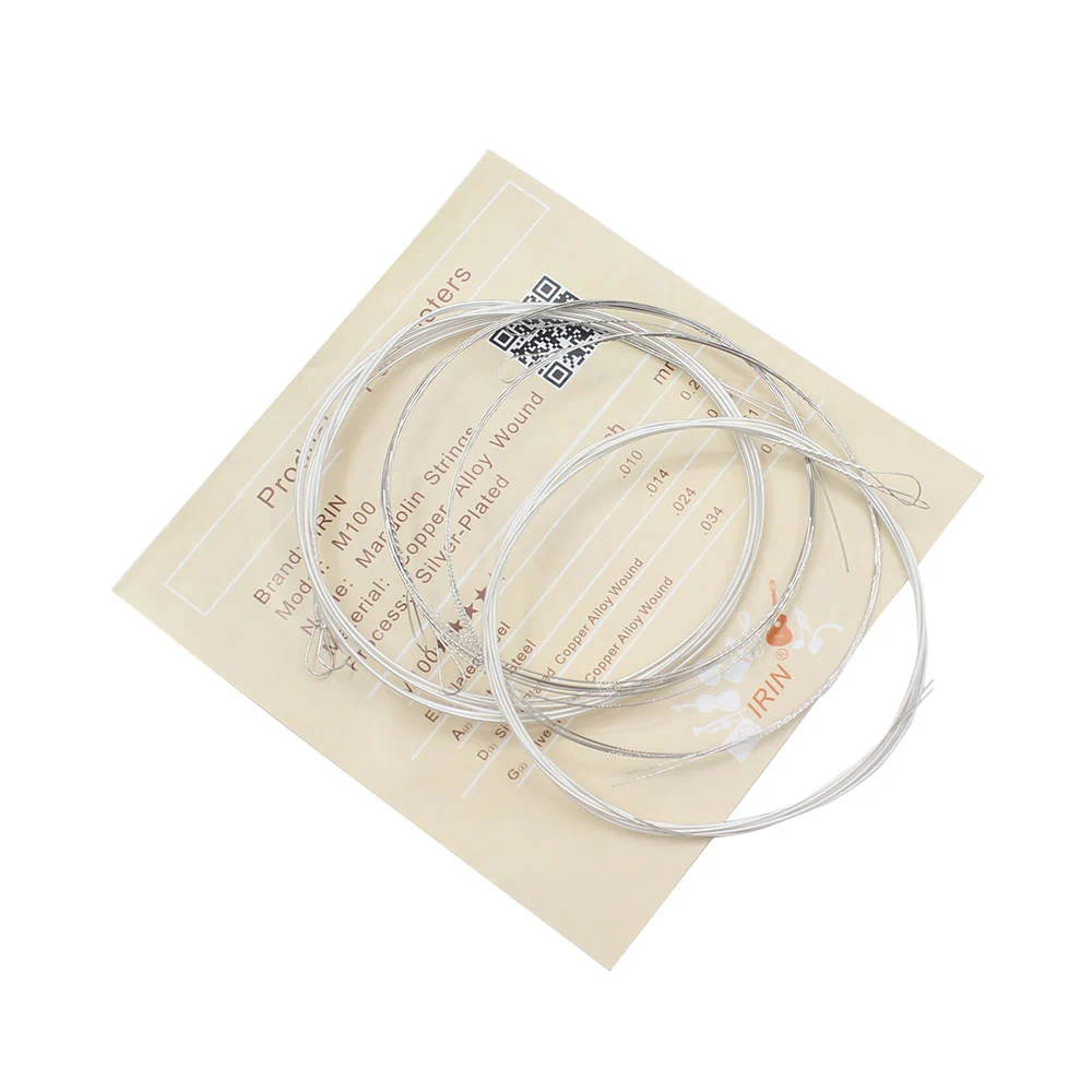 Description Picture 3 of item6Pcs/Set Mandolin Strings M100 Silver Plated Copper Alloy Wound High Quality Plated Steel Smooth String Mandolin Accessories