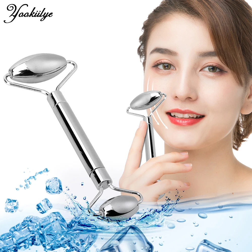 Pure Stainless Steel Massager For Face Body Gua Sha Scraper Facial