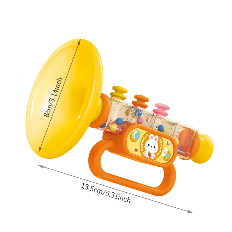 Cartoon Rabbit Trumpet Mini Multi Function Playable Musical Instrument Funny Early Educational Creative Learning Horn Toy 6