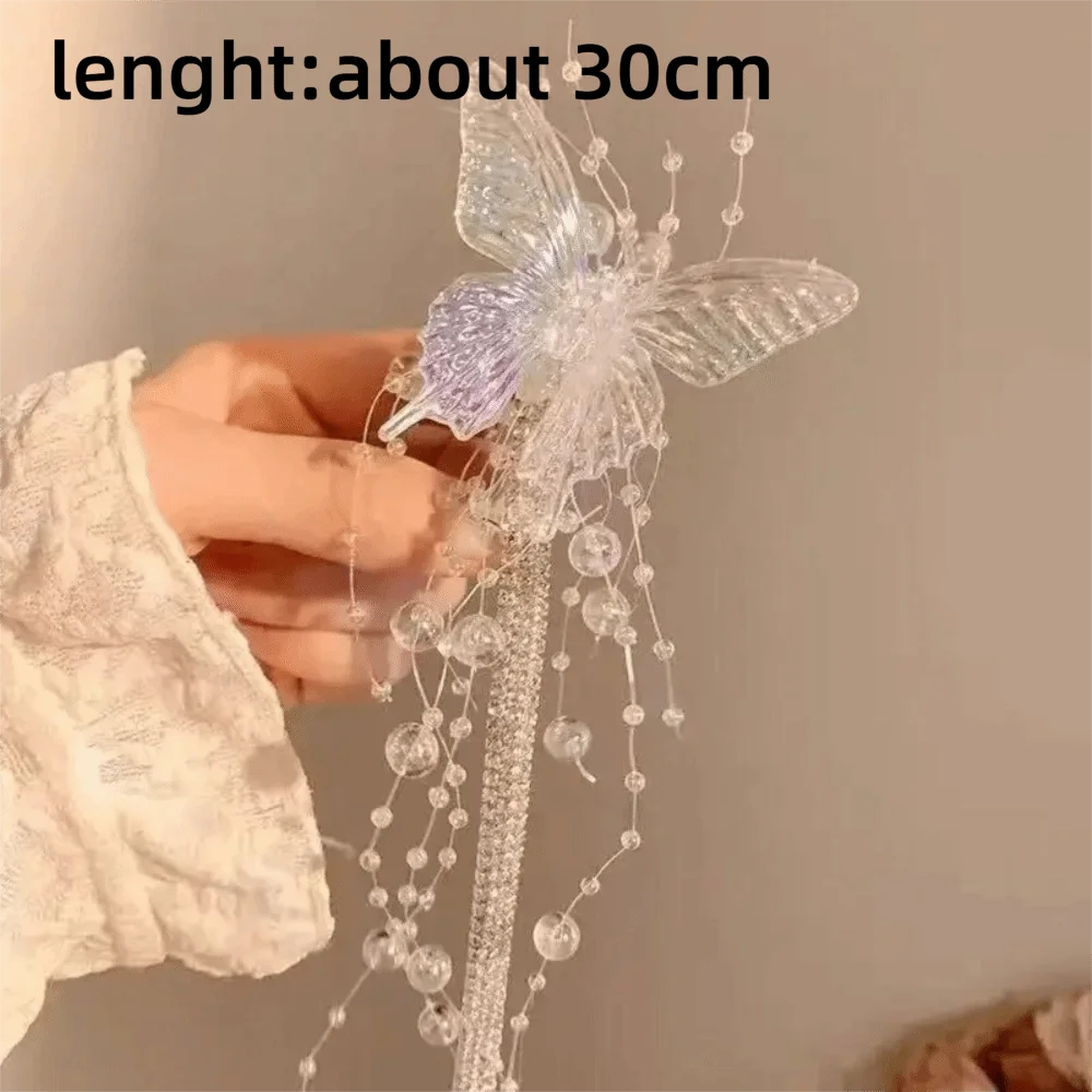 Fermaglio per capelli a farfalla con nappe accessorio sposa_voghion.com