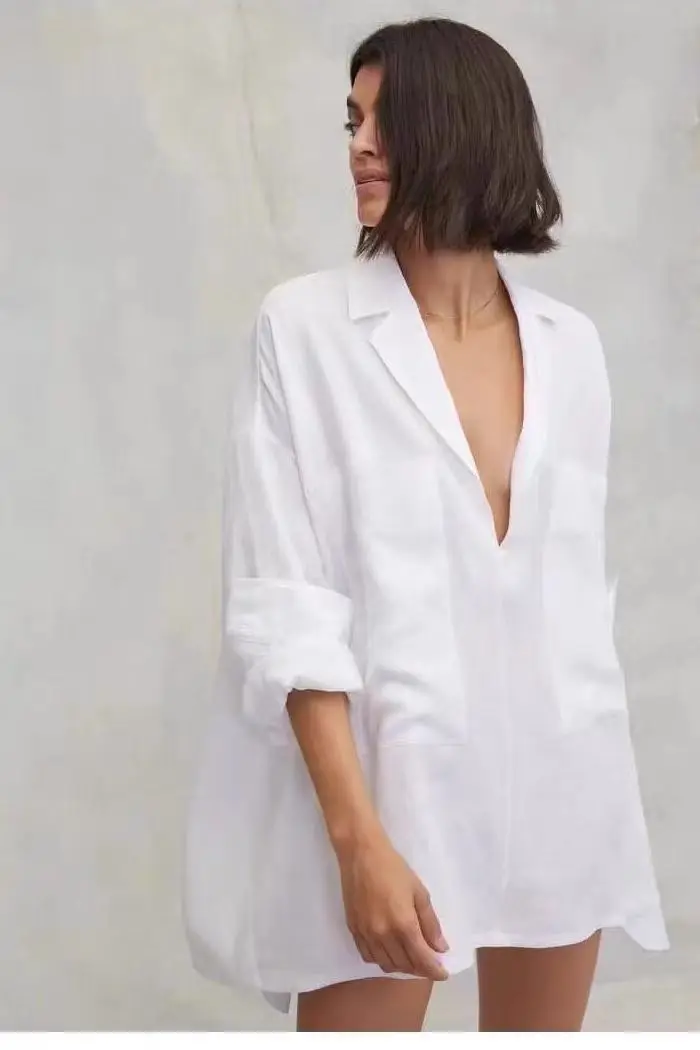 

New design sense top niche loose and lazy style shirt dress