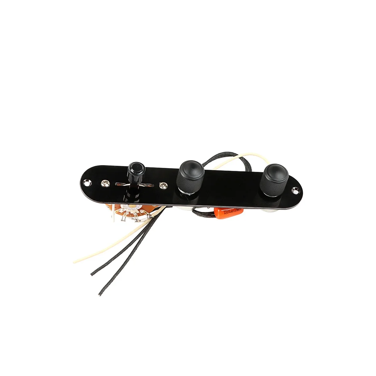 

3 Way Prewired Control Plate Wiring Harness Switch Knobs for TL Guitar Parts,Black