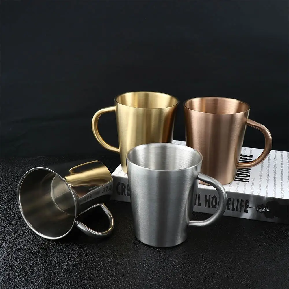 

With Handle Stainless Steel Kitchen Accesssories Kitchen Drinkware Anti-scald Water Mugs Coffee Mug Cup Beer Cup