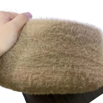 뜨게 스레드 인조 모피 밍크 원사, 양면 플러시 크로셰, DIY 핸드 니트 스카프 숄 스웨터, 무료 배송, 볼 당 300g 상품 이미지