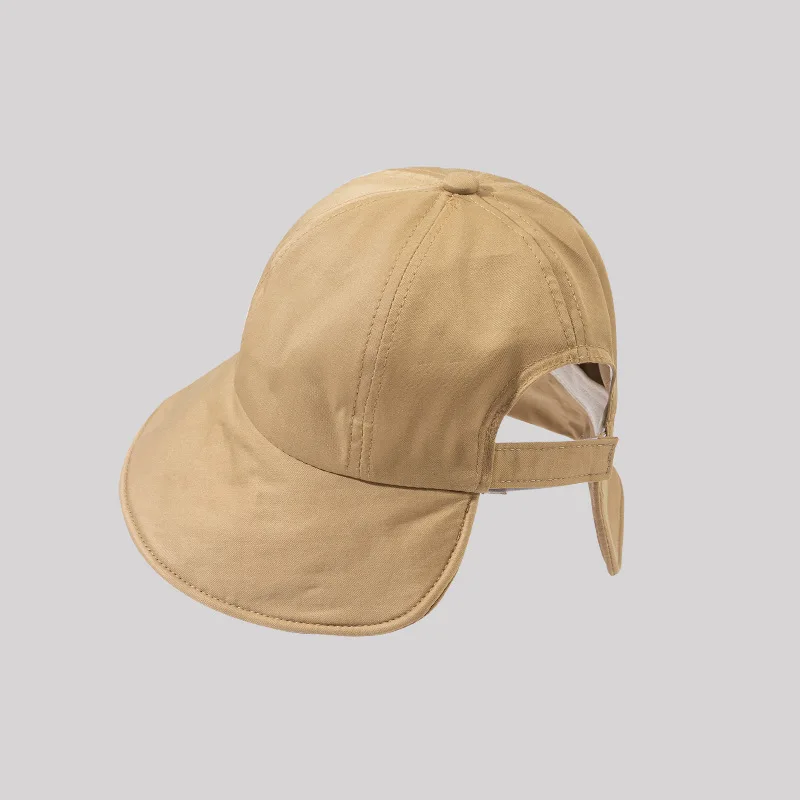 Cappello da sole estivo da donna in cotone con coda di cavallo Cappello da pescatore da spiaggia all'aperto Cappelli con visiera parasole regolabili tinta unita Panama pieghevole_voghion.com